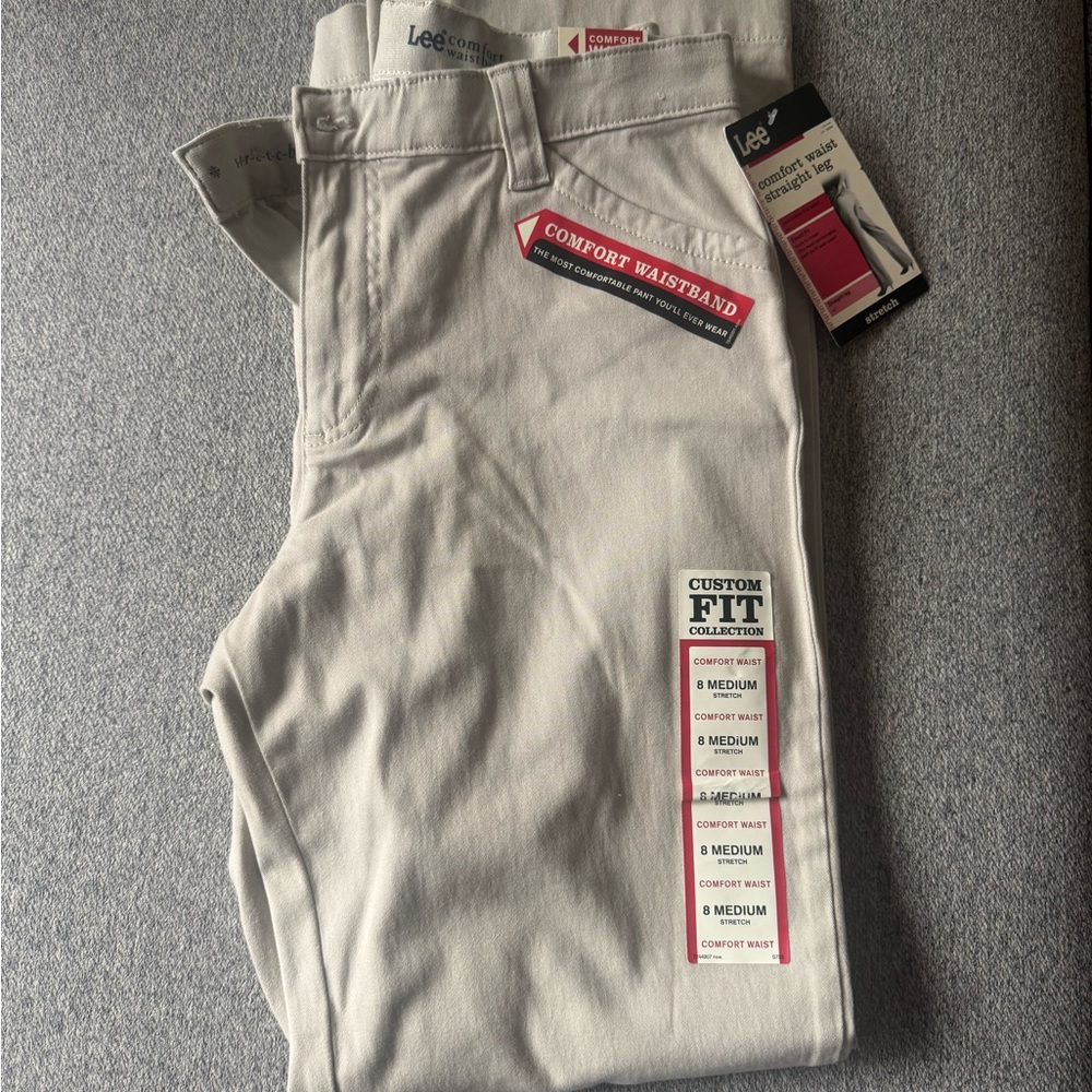 Lee Comfort Waist Medium Stretch Pants - Khaki
